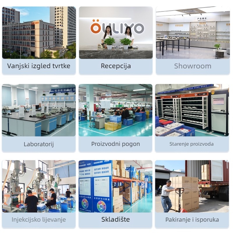 OULIYO Putni pretvarač utičnica – EU/UK/US utičnice, univerzalna utičnica s USB-om, CE/FCC/ROHS certificirano