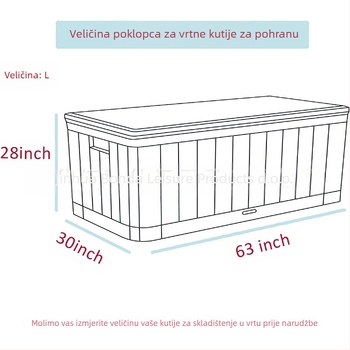 Pokrov za kutiju za terasu – poliester Oxford, vanjska upotreba, vodootporan, moderan minimalistički stil