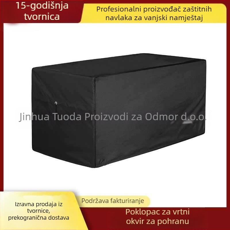 Pokrov za kutiju za terasu – poliester Oxford, vanjska upotreba, vodootporan, moderan minimalistički stil