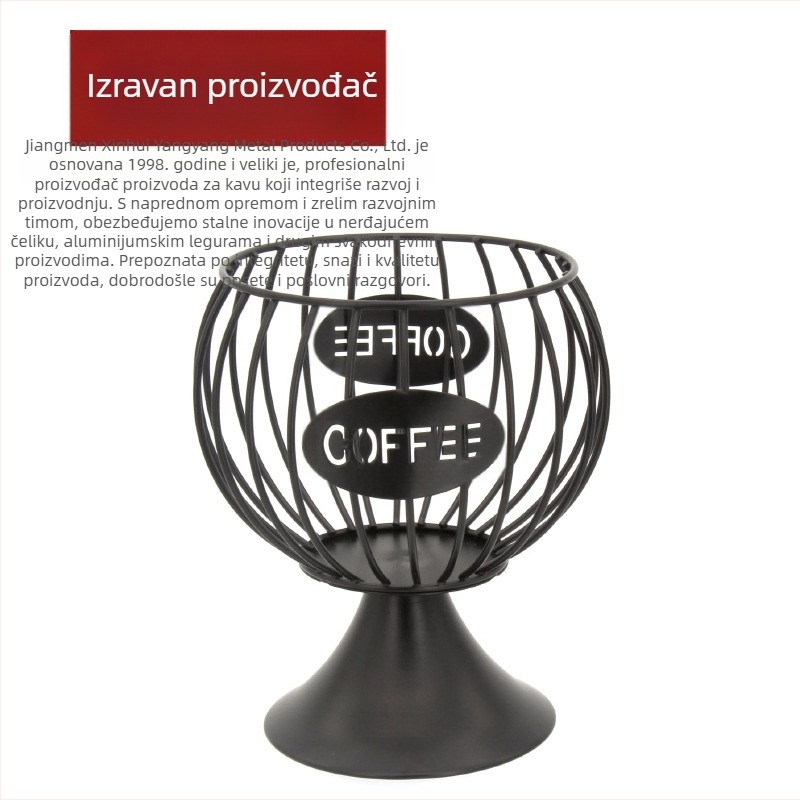 Željezni umjetnički ukras za pohranu kapsula kave – moderan minimalistički dizajn