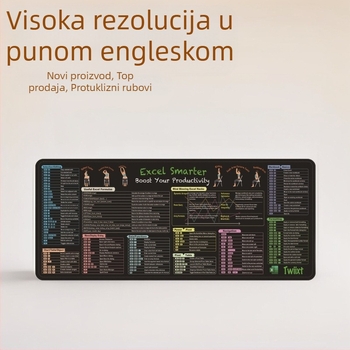 Velika podloga za miš s Jiaji platnom i prirodnom protukliznom gumom, jednostrani, toplinski prijenos, stolna podloga
