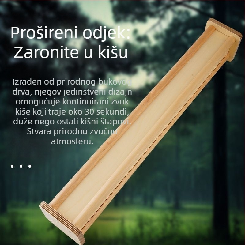 Drvena kišna štap od breze za zvukovnu terapiju kiše, jogu i meditaciju — Brand Orange, Model 1063