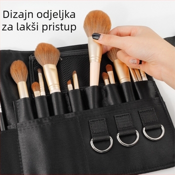 Set kistova za šminku u kaišu torbi, 20 kom.; vrećasta torba za pohranu; drška od Oxford tkanine; duljina dlake 24,5 cm; ukupna duljina 24,5 cm
