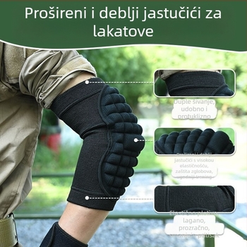 Štitnici za koljena i lakte za taktičko puzanje i trening, poliestersko vlakno, za odrasle, badminton, zaštita koljena i lakta