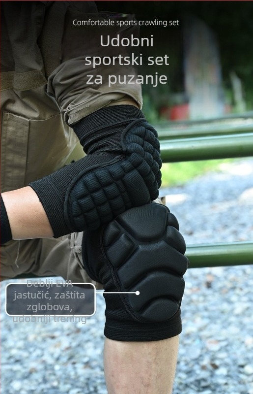Štitnici za koljena i lakte za taktičko puzanje i trening, poliestersko vlakno, za odrasle, badminton, zaštita koljena i lakta
