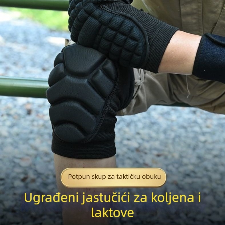 Štitnici za koljena i lakte za taktičko puzanje i trening, poliestersko vlakno, za odrasle, badminton, zaštita koljena i lakta