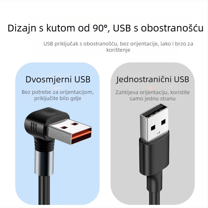 3D zakrivljeni auto kabel za podatkovnu Lightning i Type-C, kompatibilan s Apple iPhone 15 Type-C, 100W brzo punjenje, bakreno jezgro, silikon