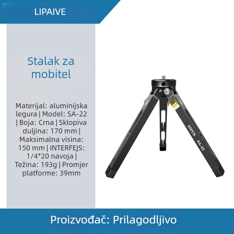 Difun/difeng stolni stalak od aluminijske legure – univerzalni, mogućnost prilagodbe