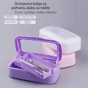 Kutija za dezinfekciju alata za manikuru i trepavice – čišćenje alkoholom i namakanje, plastična, 320 g, Zidivi OEM