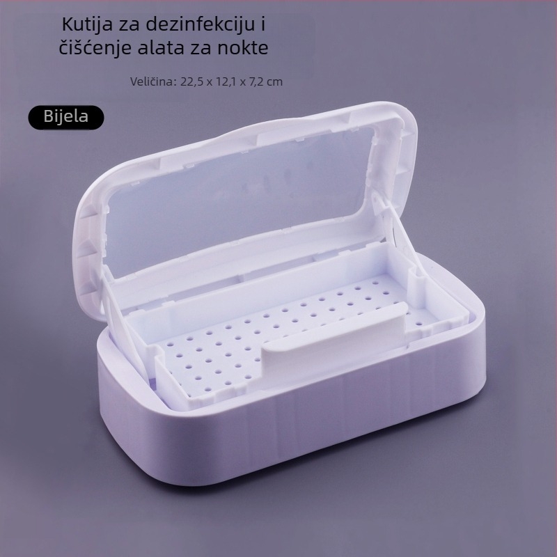 Kutija za dezinfekciju alata za manikuru i trepavice – čišćenje alkoholom i namakanje, plastična, 320 g, Zidivi OEM