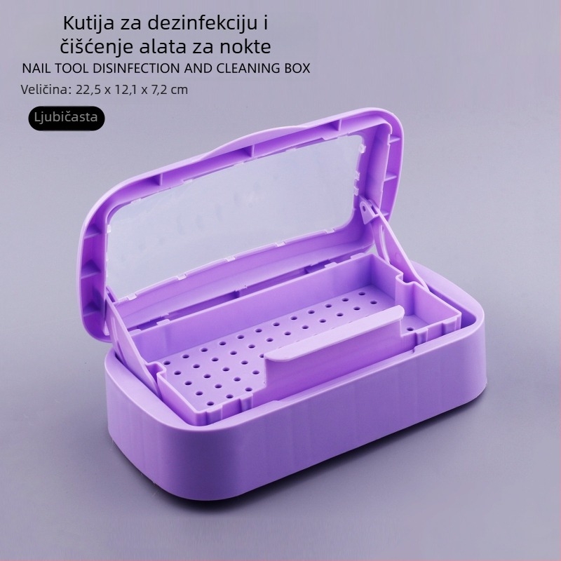 Kutija za dezinfekciju alata za manikuru i trepavice – čišćenje alkoholom i namakanje, plastična, 320 g, Zidivi OEM