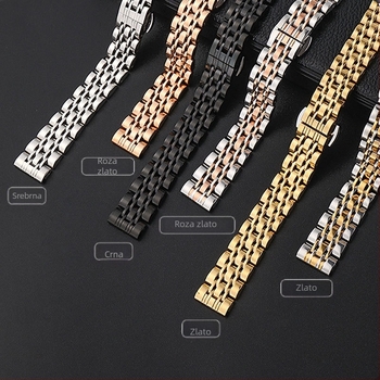 Nerđajući čelik pametni remen za Armani iwatch87SE – dizajn od sedam perlica, metalna konstrukcija, težina 65 g