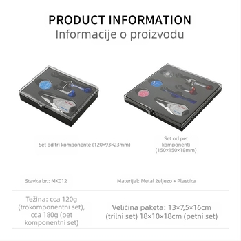 PGM set golfskih pribora: klips za kapu, magnetska markica lopte, tee i alat za popravak udubljenja – poklon kutija