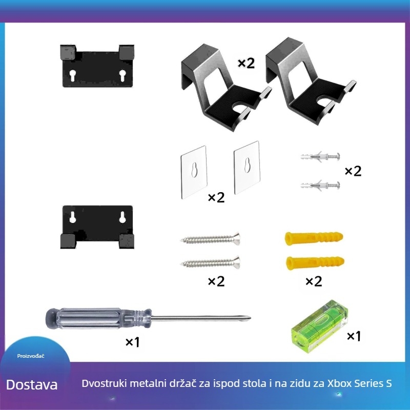 Cat Paw Xbox Series S metalni nosač za zid/stol sa 2 držača za kontrolere