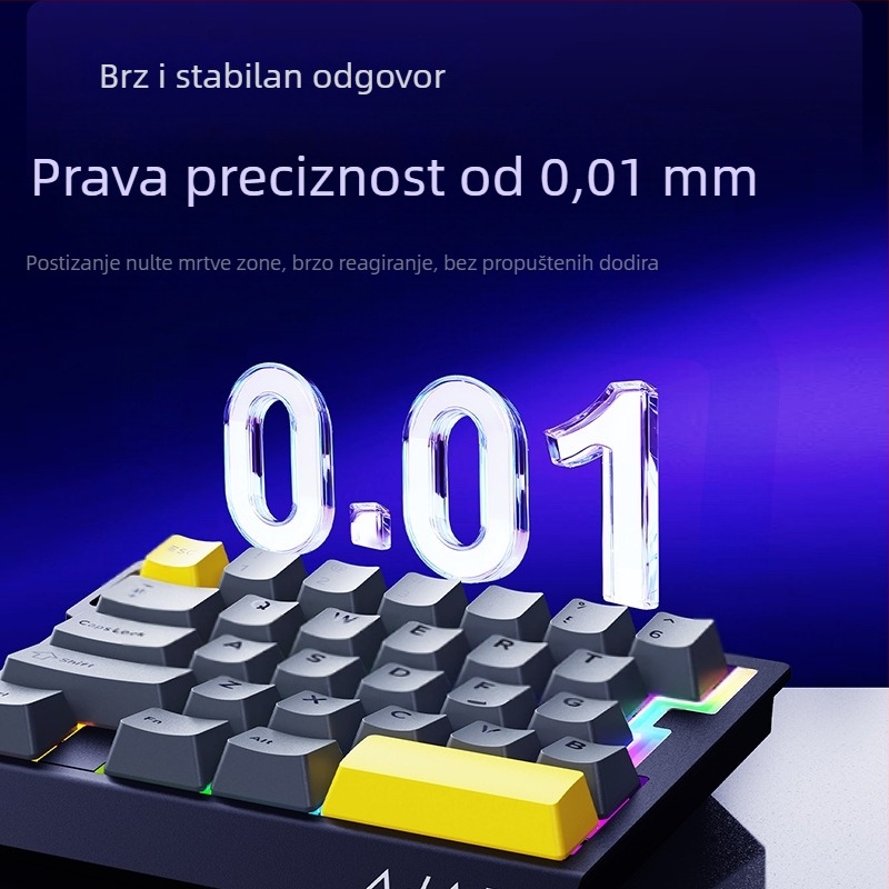 Ajazz AK029 Jednoručna Mehanička Tipkovnica, Plavi Prekidač, RGB Pozadinsko Osvjetljenje, 29 Tipki, Hot-Swappable
