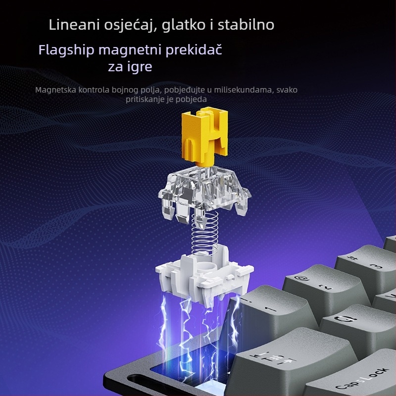 Ajazz AK029 Jednoručna Mehanička Tipkovnica, Plavi Prekidač, RGB Pozadinsko Osvjetljenje, 29 Tipki, Hot-Swappable