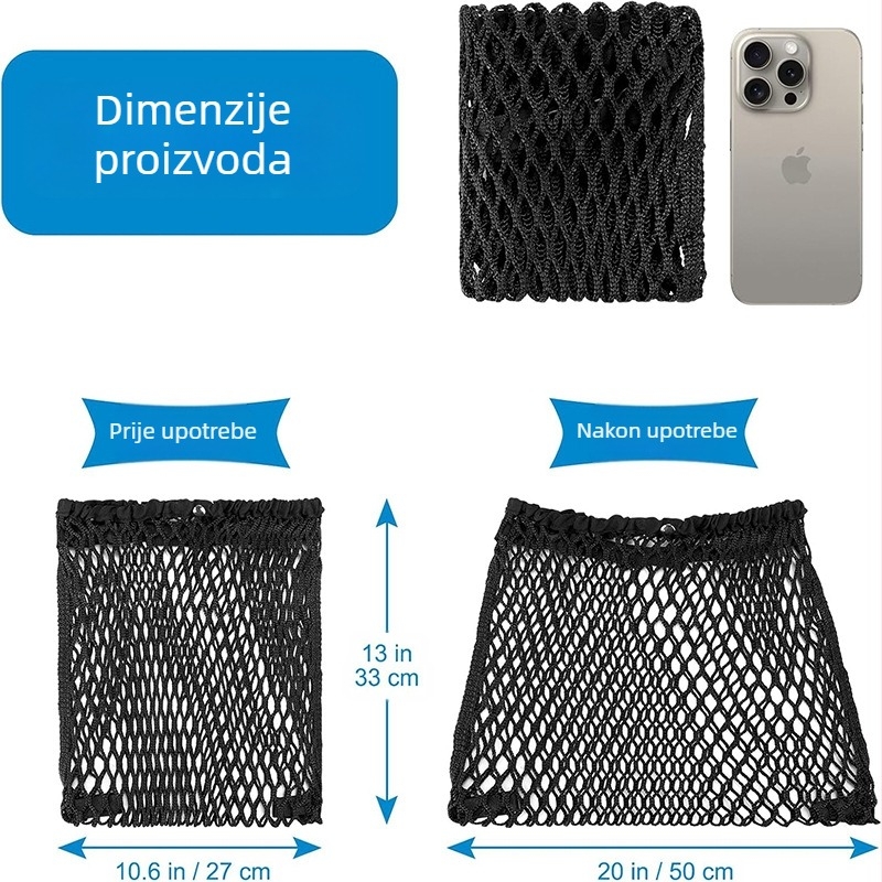 Joybi poliester torba za vješanje na kolica — velika kapaciteta, sklopiva, prenosni mrežasti organizator (D101111)