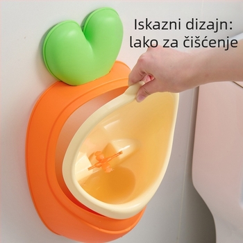 Dječji pisoar za dječake, zidni, stojeći, od ekološkog PP materijala, za dob 0–8 godina