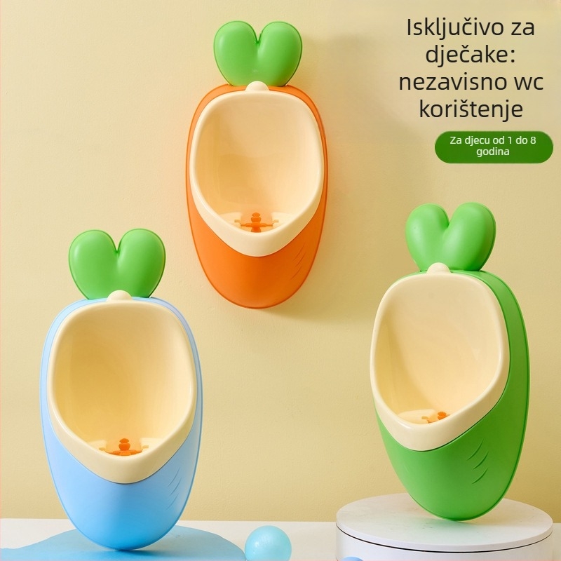 Dječji pisoar za dječake, zidni, stojeći, od ekološkog PP materijala, za dob 0–8 godina