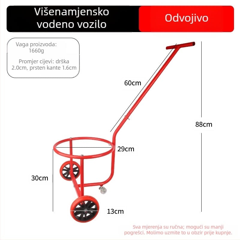 Ručno vodena kolica za poljoprivredu, višenamjenski alat, model 01, Jiangyun