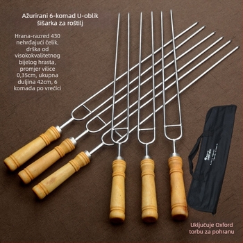 Nerđajući čelični ražnjići za roštilj, artikl 0881, moderni minimalistički stil