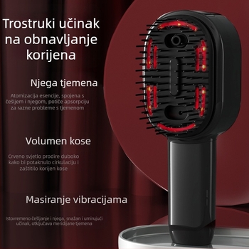 Električni masažni češalj s eteričnim uljem za zdrav skalp i njegu kose — Model 001; Funkcija: Masaža; Namijenjeno odraslima; Broj artikla: 002; Izdanje: 2025