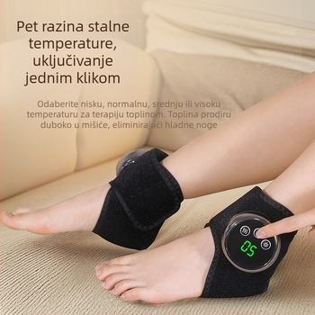Električni grijani masažer za gležanj s toplinskom terapijom, punjenje, satna funkcija, mehaničko upravljanje, marka Neutral, model XBL-8687