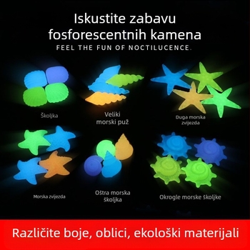 Osvijetljeni morski kamenčići za akvarij, ukrasno dno, šifra 020