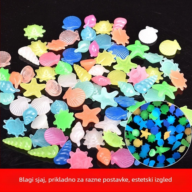 Osvijetljeni morski kamenčići za akvarij, ukrasno dno, šifra 020