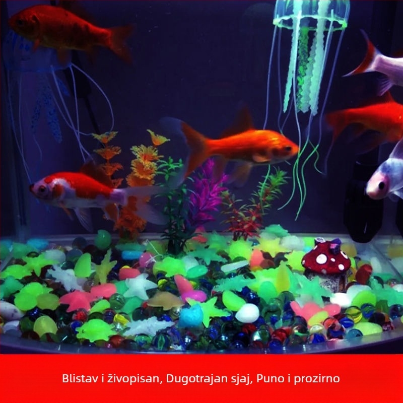 Osvijetljeni morski kamenčići za akvarij, ukrasno dno, šifra 020