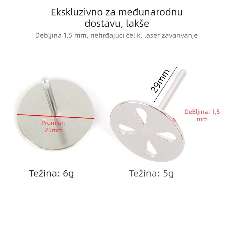 Disk za piljenje noktiju za okretni osovinu – Bo Zhuan nehrđajući čelik, Ø25 mm, 6 g, uklanjanje odumrle kože za pedikuru