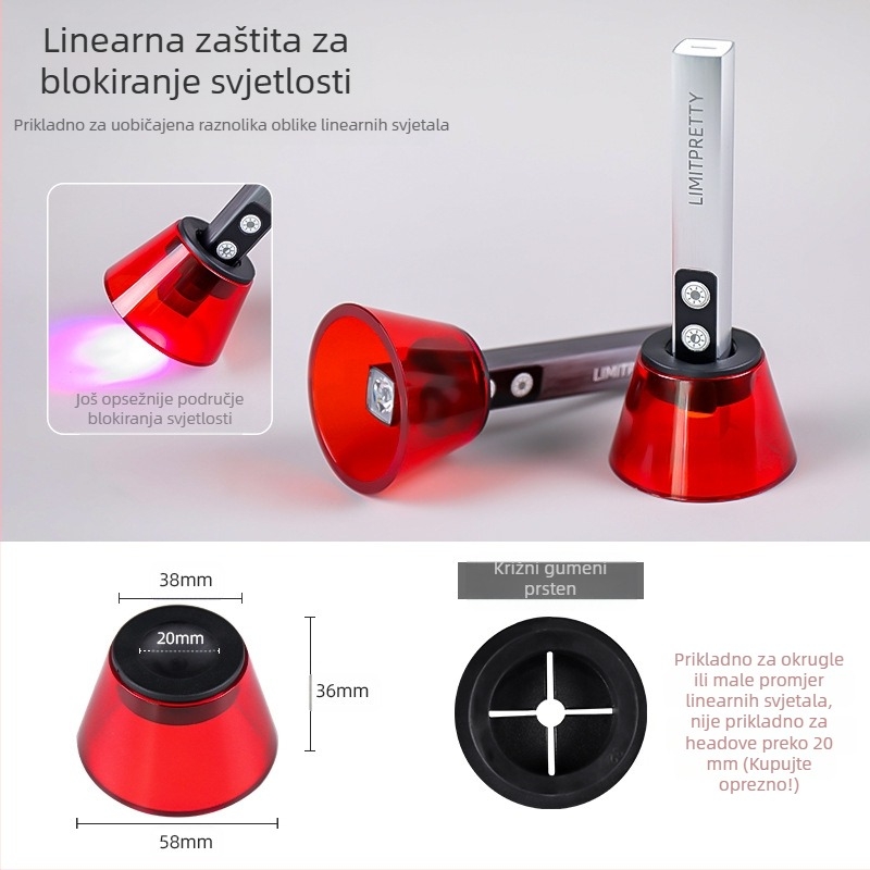 Držač za nokte s debelim štitom protiv plavog svjetla, plastični, model zqgj0430, 1 kom