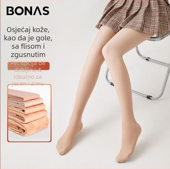 Baršunaste oblikujuće hulahopke, srednje debljine, 70–80% poliestera, fleece podstava