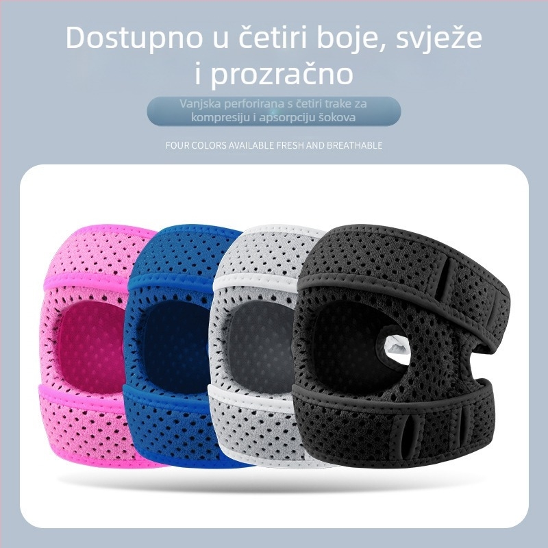 Koljena narukvica s kompresijom patelarne i meniskusa, prozračna, unisex, za trčanje i fitness; glavni materijal: kompozitna tkanina; zaštitni dio: koljeno; kategorija: koljeni štitnici; primjenjivo za različite sportove