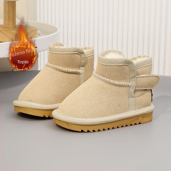 Dječje čizme za snijeg, unisex, gornji dio od velura, niski gležanj, tople