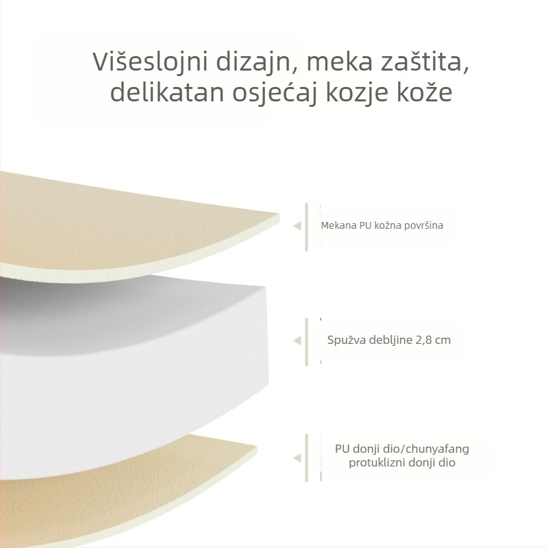 PU vodootporna, jednostavna za čišćenje dječja podloga za puzanje, 3 cm debela, odvojiva, dvostrana