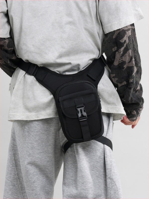 Torba za nogu za motocikl, crossbody dizajn, ulični stil, poliester, izlazak proljeće 2025, za slobodno vrijeme putovanja