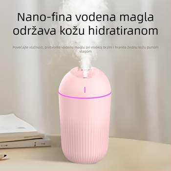 Vlaživač zraka X5, USB napajanje, spremnik 0,5 L, 1 izlaz magle, ambijentalno osvjetljenje