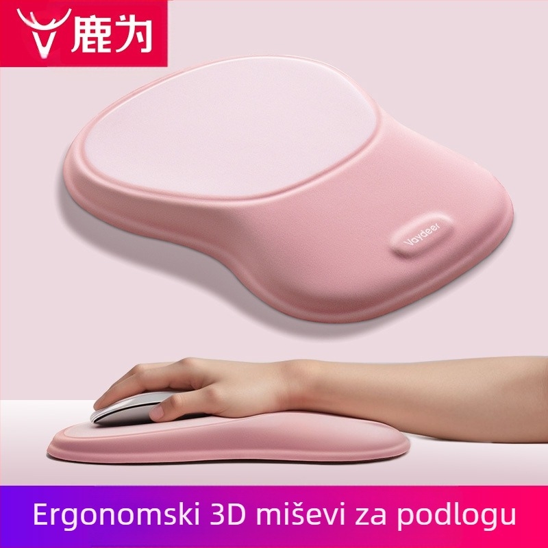 Jastučić za zglob s memorijskom pjenom za 3D podlogu miša – Crystal Wrist Rest, stolna podloga, protuklizno, OEM obrada