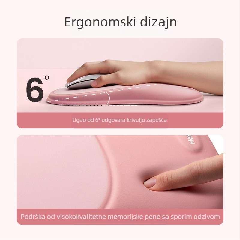 Jastučić za zglob s memorijskom pjenom za 3D podlogu miša – Crystal Wrist Rest, stolna podloga, protuklizno, OEM obrada