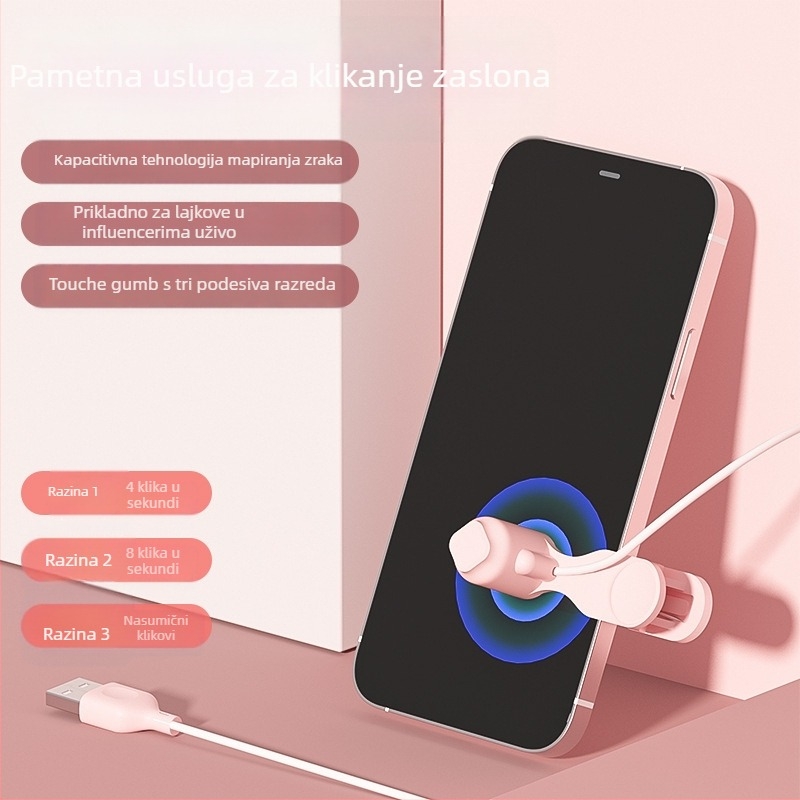 Automatski klik na zaslonu mobitela za prijenos uživo i hvatanje narudžbi za vožnju: tih fizički klik, inteligentni dodirni zaslon, kontinuirano tapkanje