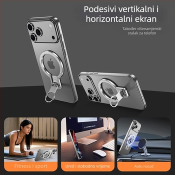 MagSafe magnetski držač prstena za telefon i rotirajući metalni stolni držač — aluminijska legura, univerzalni stil, model fy