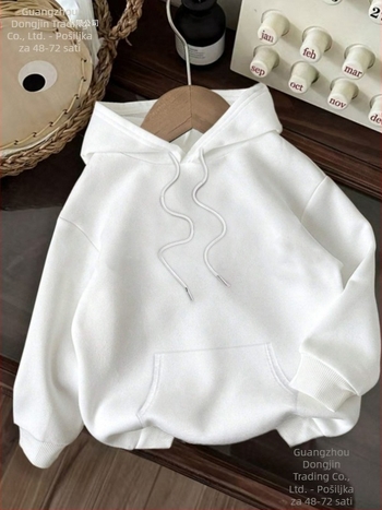 Ženski hoodie s grafikom crtanog lika, mehka fleece podstava, kapuljača s vezicom, ležeran kroj, dugi rukavi, poliester