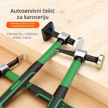 Wolffan Set alata za popravak udubljenja na automobilu – alat za oblikovanje lima, automobilska popravka, Neto težina 1000 g, Visokougljični čelik, Oštra kvadratna glava