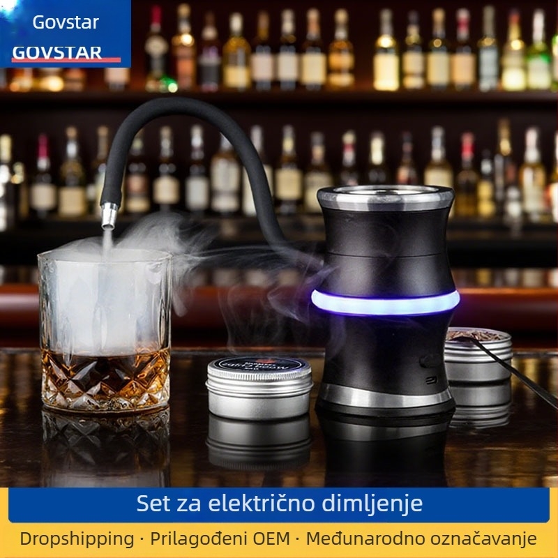 Električni set za dimljenje – alati za koktele, uređaj za dimljenje viskija, model 1ghx+020124202674