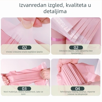 Ekspres vrećica, samouzavaren, PE materijal (novi + reciklirani), toplinski rez, duljina brtvila 4