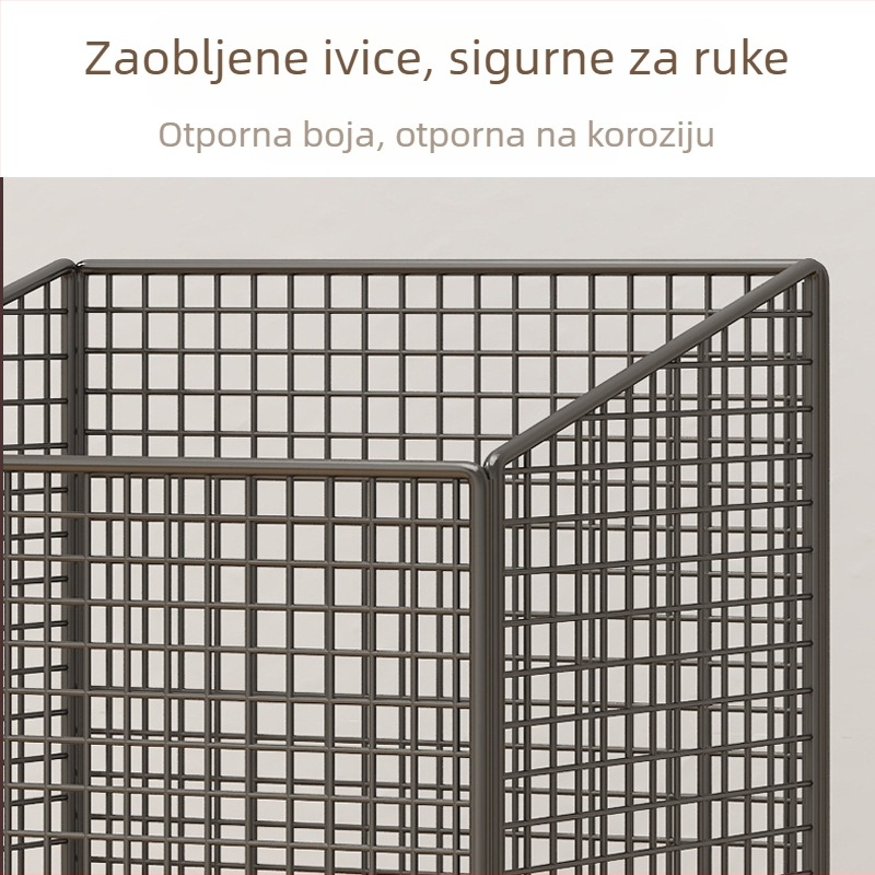 Koš za pohranu joga prostirke s kotačićima, metalna dvostruka konstrukcija, velika zapremina za fitness opremu