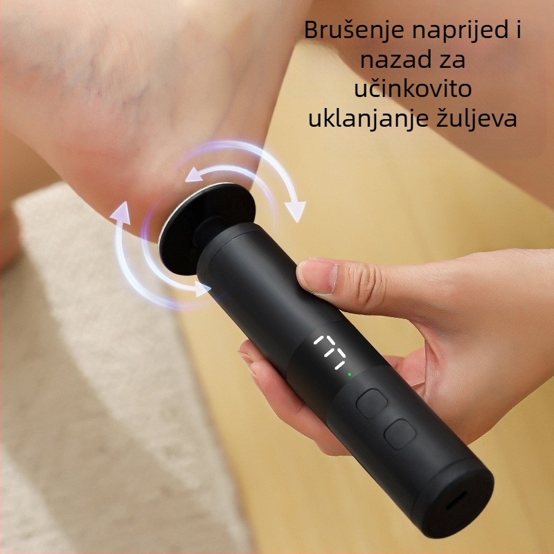 Električni nožni pilnik – 2-u-1 alat za njegu noktiju i stopala, prenosiv, uklanja odumrlu kožu i žuljeve, model YS-MJ002, lansiranje 2025