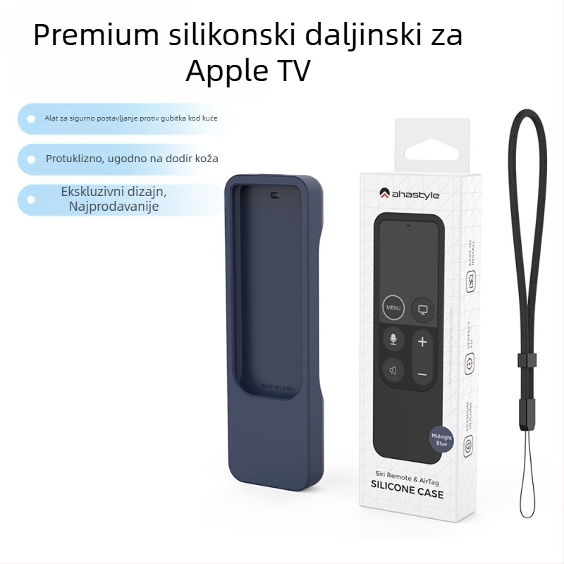 AhaStyle silikon zaštita u dva u jedan za daljinski Apple TV i AirTag — zaštita od pada, prilagodljivo