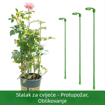 Željezna potpora za cvijeće s jednom šipkom za vanjsku baštu, pogodna za penjačke ruže i hortenzije